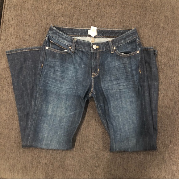 GAP Denim - Gap Womens Size 8/29 Medium Wash Low Rise Curvy Flare Flap Pocket Denim Jeans